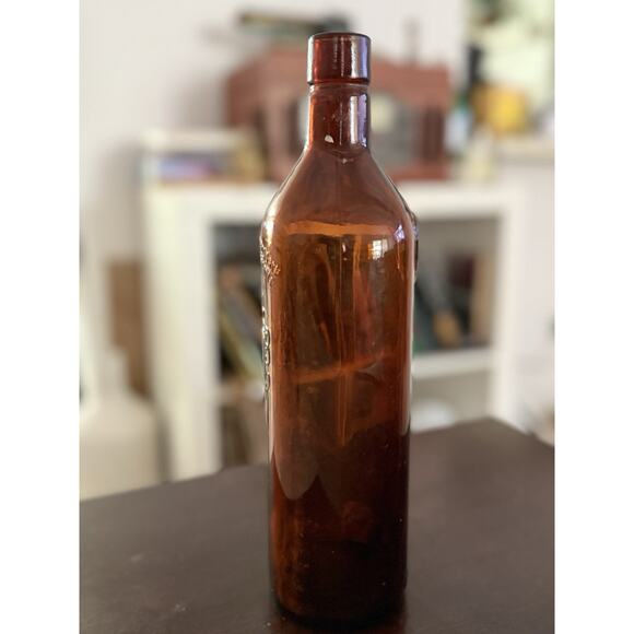 1957 50s Vintage AA Ancient Age Embossed Whiskey Bottle Kentucky Bourbon Amber - Picture 3 of 7